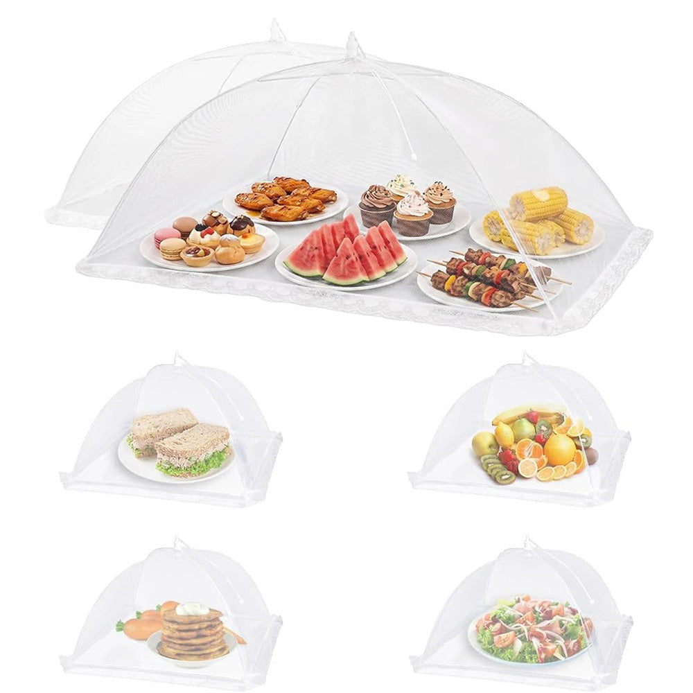 6 PCS Food Covers with Storage Bag Foldable Mesh Food Net for Home Outdoor Picnic