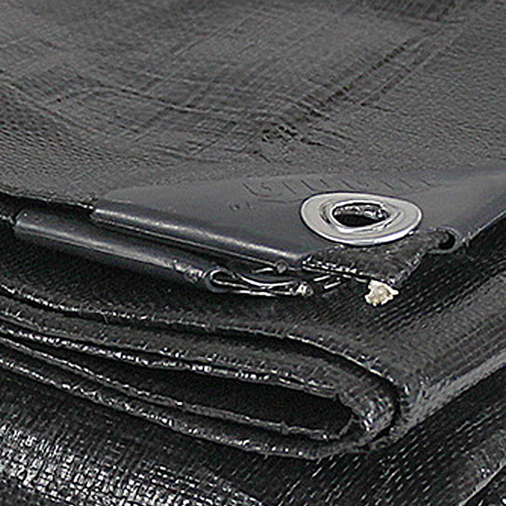 Black Tarpaulin Waterproof Furniture Caravan Cover