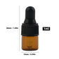 50Pcs 1/2ml Amber Glass Dropper Bottle with Funnel