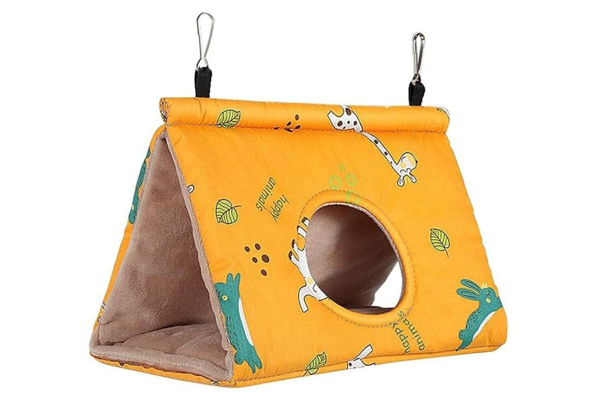 Bird Sleep Nest Cage Hut Pet Hammock Hang Cave Bed for Parrot Budgie Cockatiel
