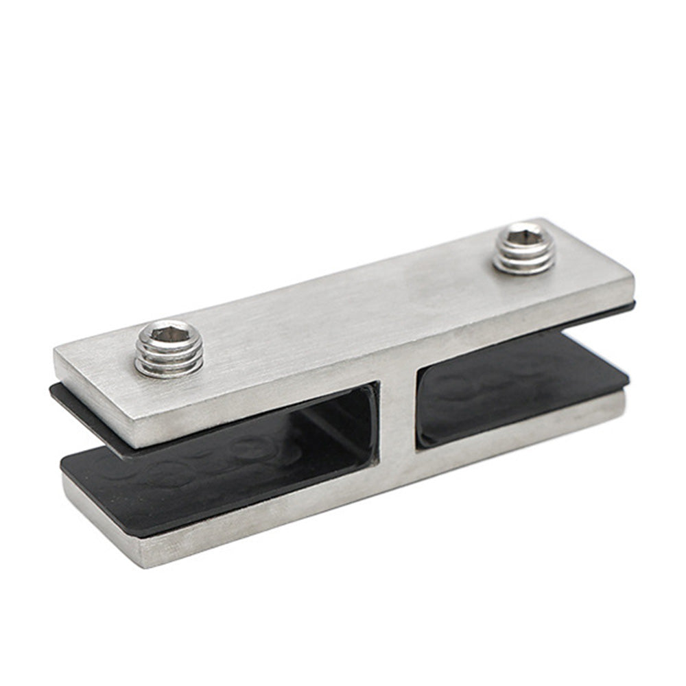 304 Stainless Steel Pool Fence Glass Clamp for 10 to 12mm Panels-Silver
