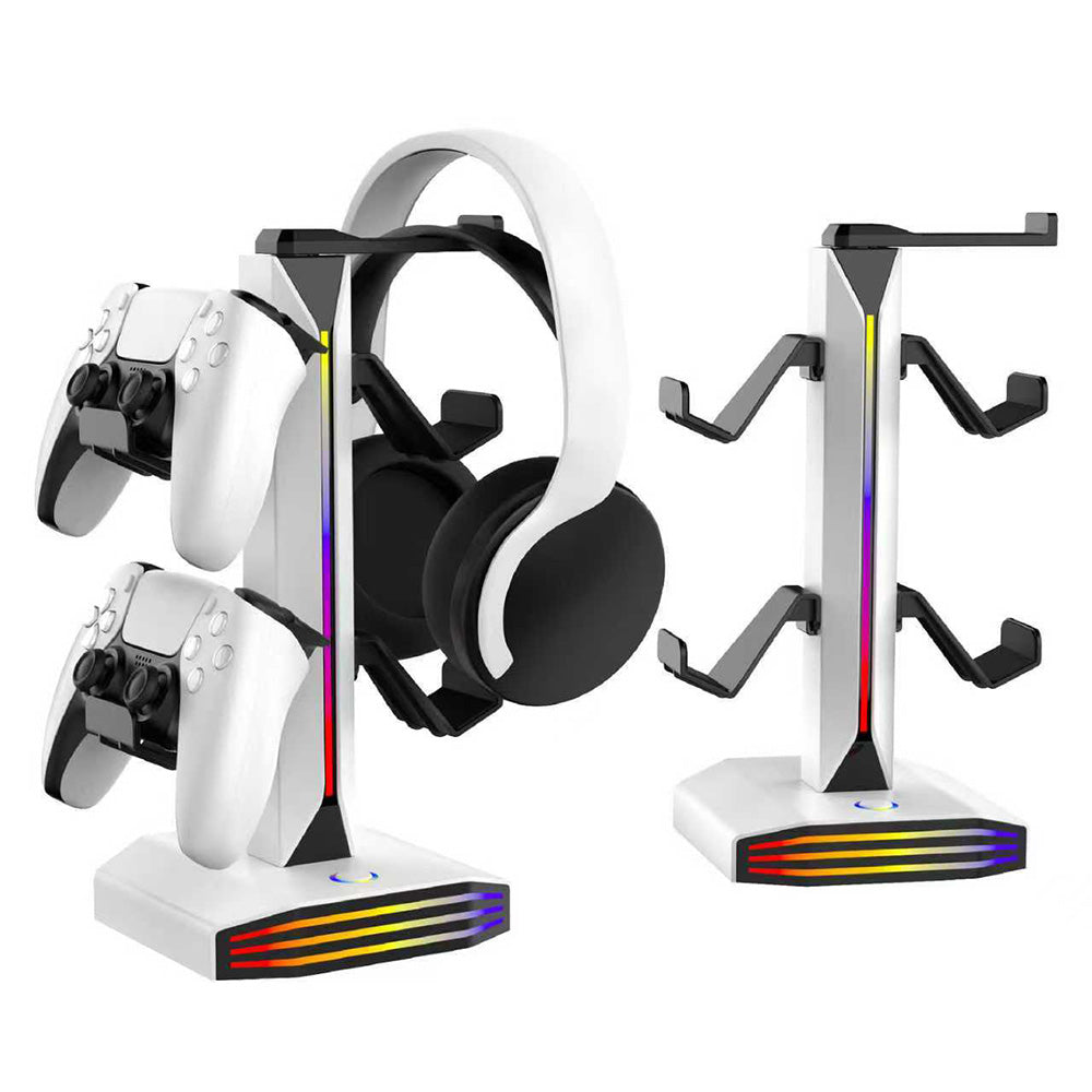 RGB Game Controller Holder Desktop Headset Stand With 9 Light Modes