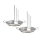 2Pcs Stainless Steel Removable BBQ Vertical Skewer with Hanger and Base