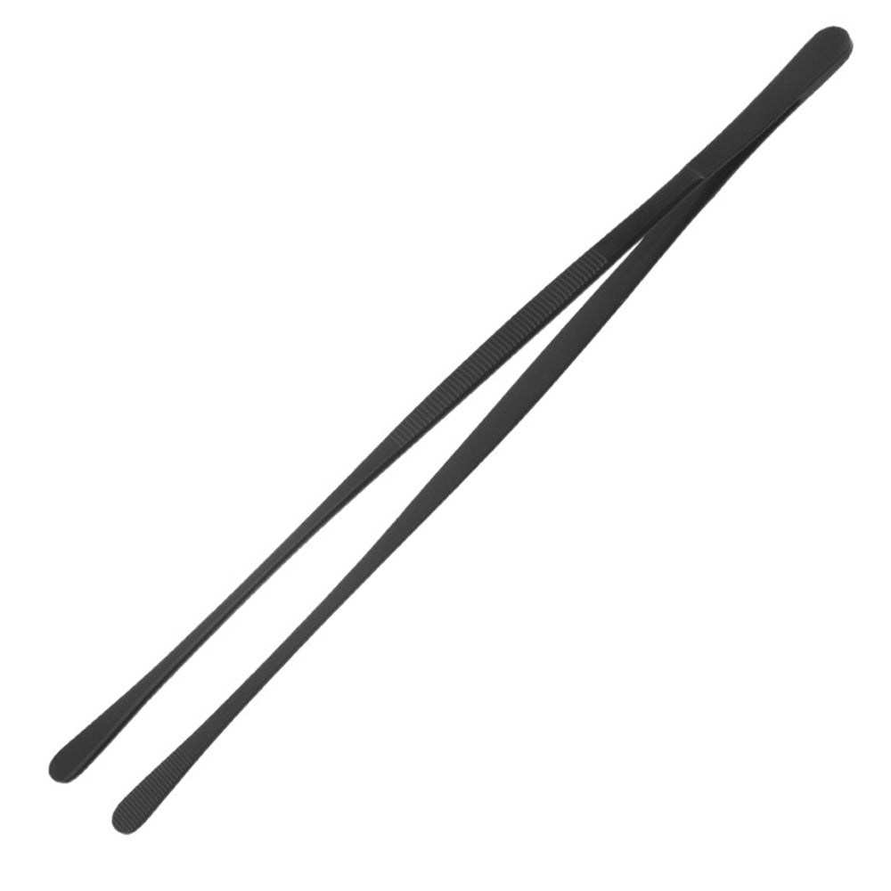 2 Pack 30cm BBQ Tongs Stainless Steel Round and Straight Head for Grilling Cooking