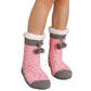 Womens Slipper Fuzzy Grips Socks Fluffy Winter Warm Thick Thermal Cozy Plush Non Slip Cabin Soft Fleece Socks