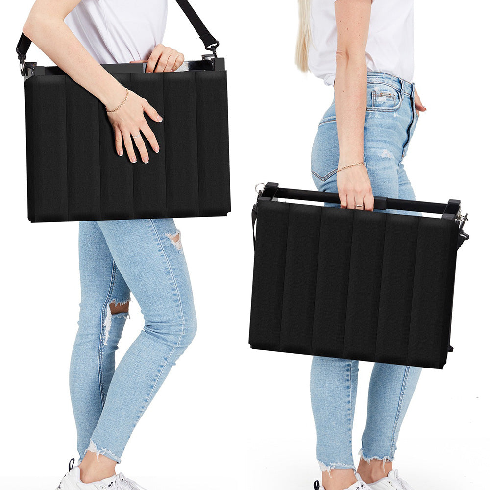 Comfortable Stadium Seat with Shoulder Strap Storage Pocket Foldable Stadium Chair for Outdoor