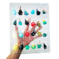 24 Days Christmas Advent Calendar Sea Glass Effect PVC Gnome Tree Decorations