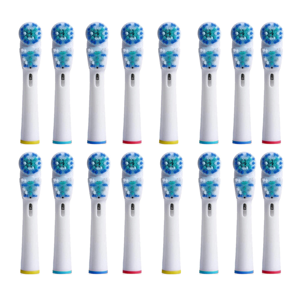 16-Piece Dual Clean Replacement Brush Heads Compatible with Oral-B