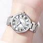 Women's Quartz Watch Classic Dial Roman Numerals Stainless Steel Band