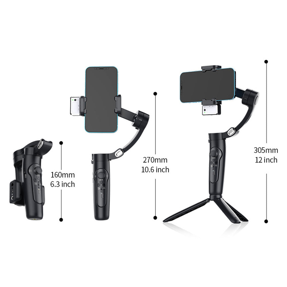 3-Axis Gimbal Stabilizer Intelligent Tracking Phone Stabilizer With Detachable Remote Control