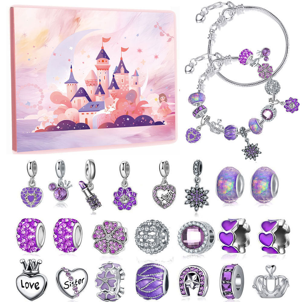 2 Sets 24 DAYS Christmas Advent Countdown Calendar Charm Bracelet Making Kit