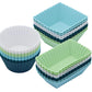 24-Pack Silicone Cupcake Baking Cups Mixed Colors & 3 Shapes