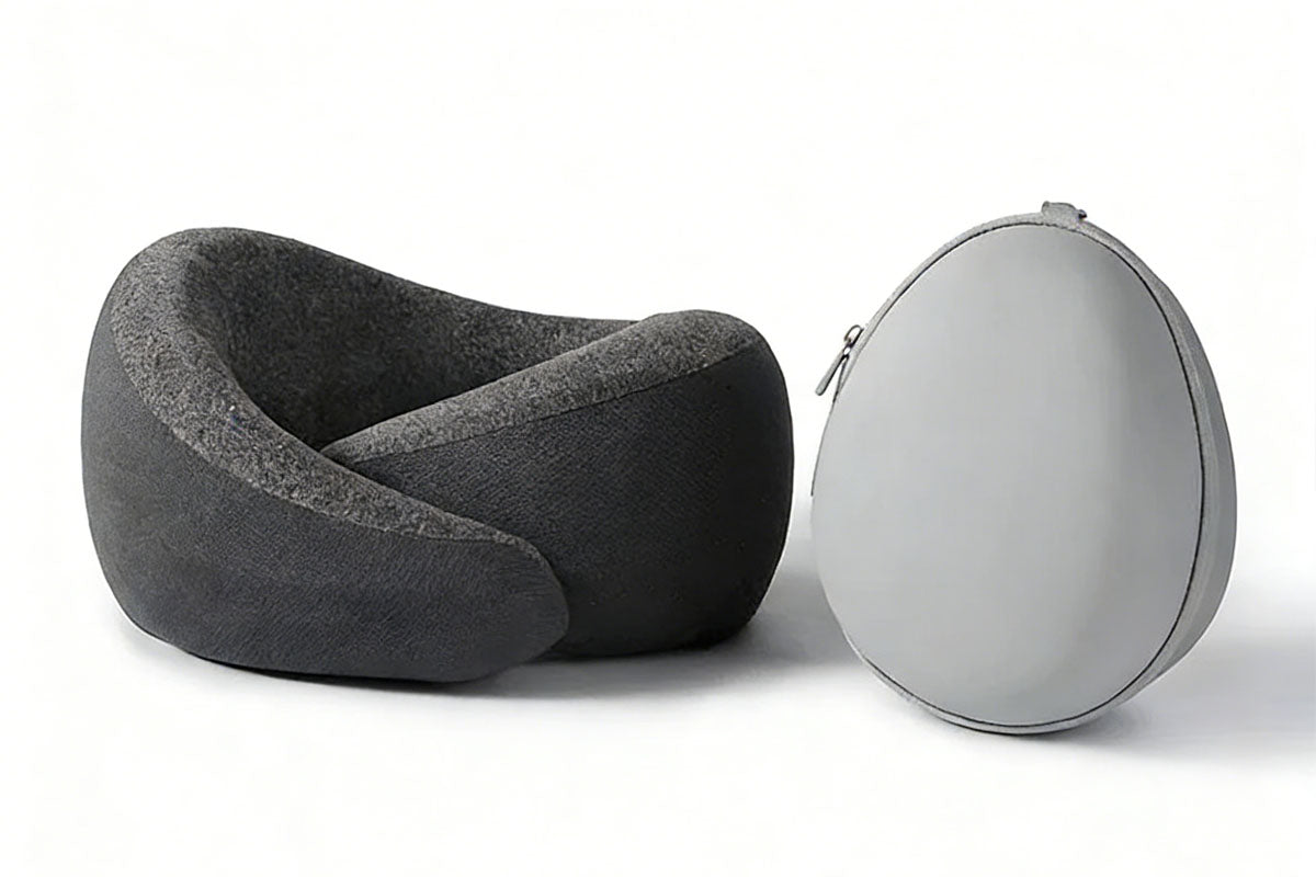 Travel Memory Foam Neck Pillow with Storage Box Eye Mask Earplugs