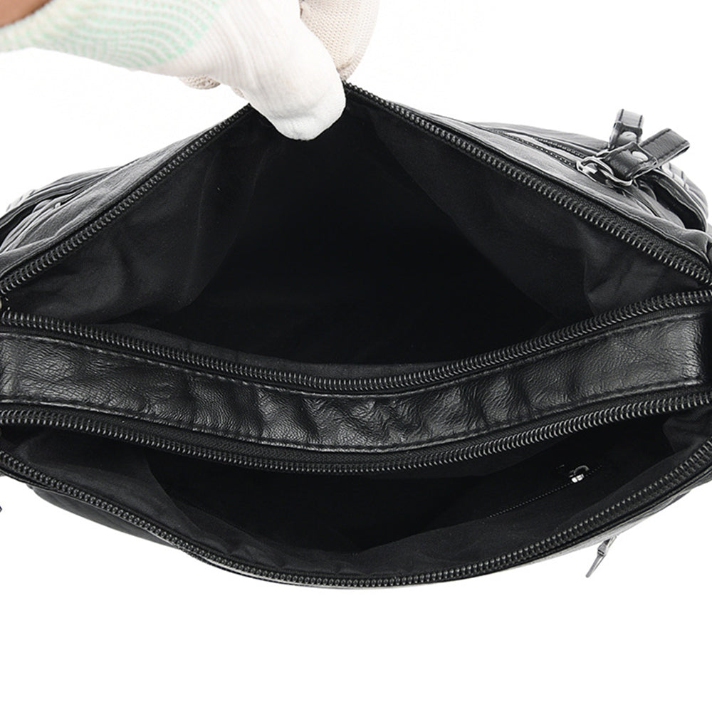 Two-Layer PU Leather Crossbody Bag for Women