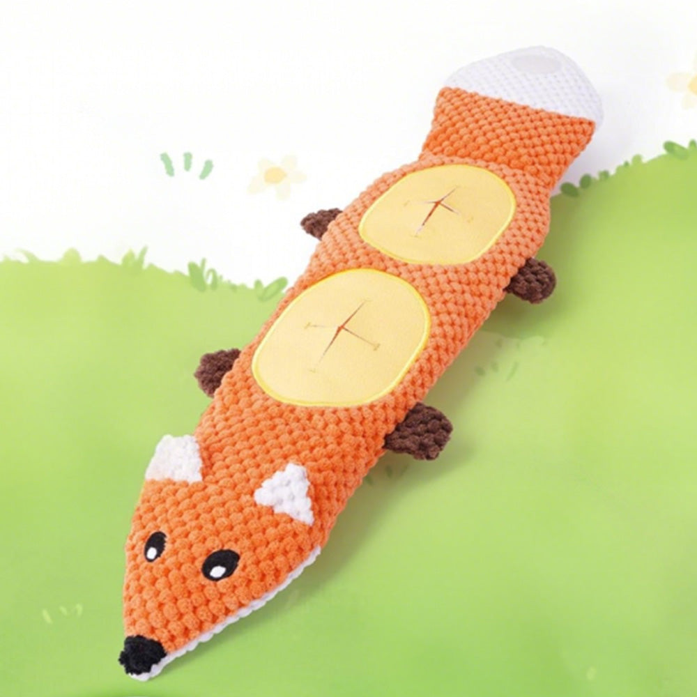 Roll Up Treat Dispensing Dog Toy with Squeaker for Small Medium Dogs