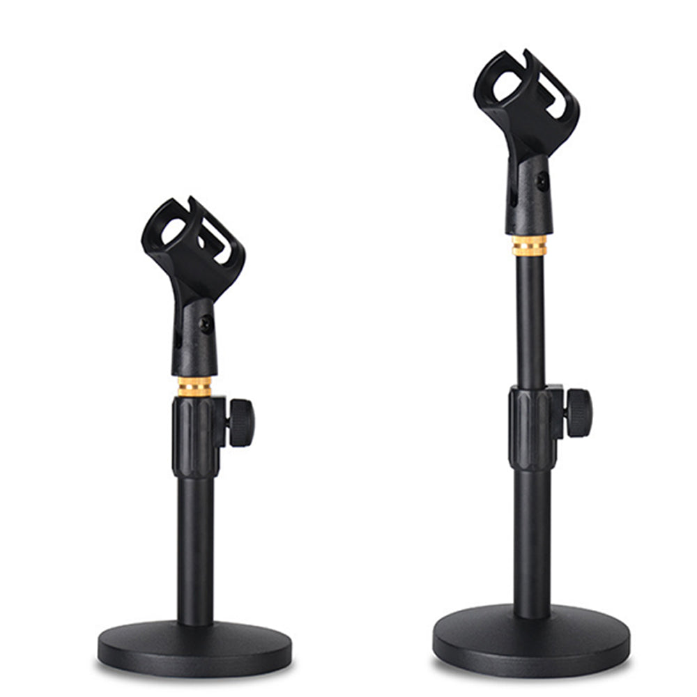 Desk Microphone Stand Adjustable Table Top Mic Holder Mount with Clip