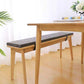 Long Bench Cushion with Ties for Dining Window Bench