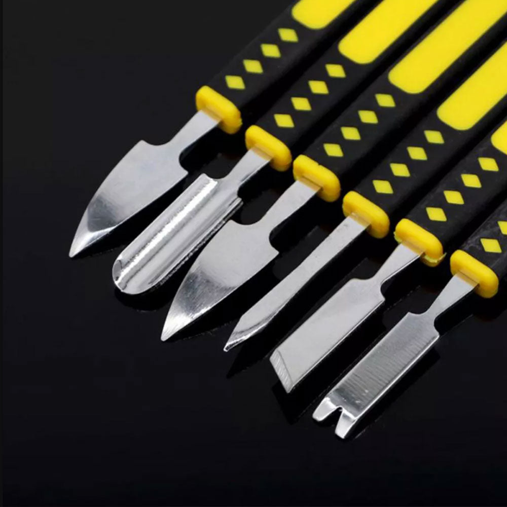 12Pcs Stainless Steel Electronics Repair Tool Kit Boot Stick For Mobile Phone Digital Metal Crowbar