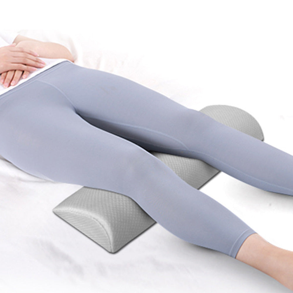 Half Moon Bolster Pillow for Legs Under Knee Support for Back and Side Sleeping