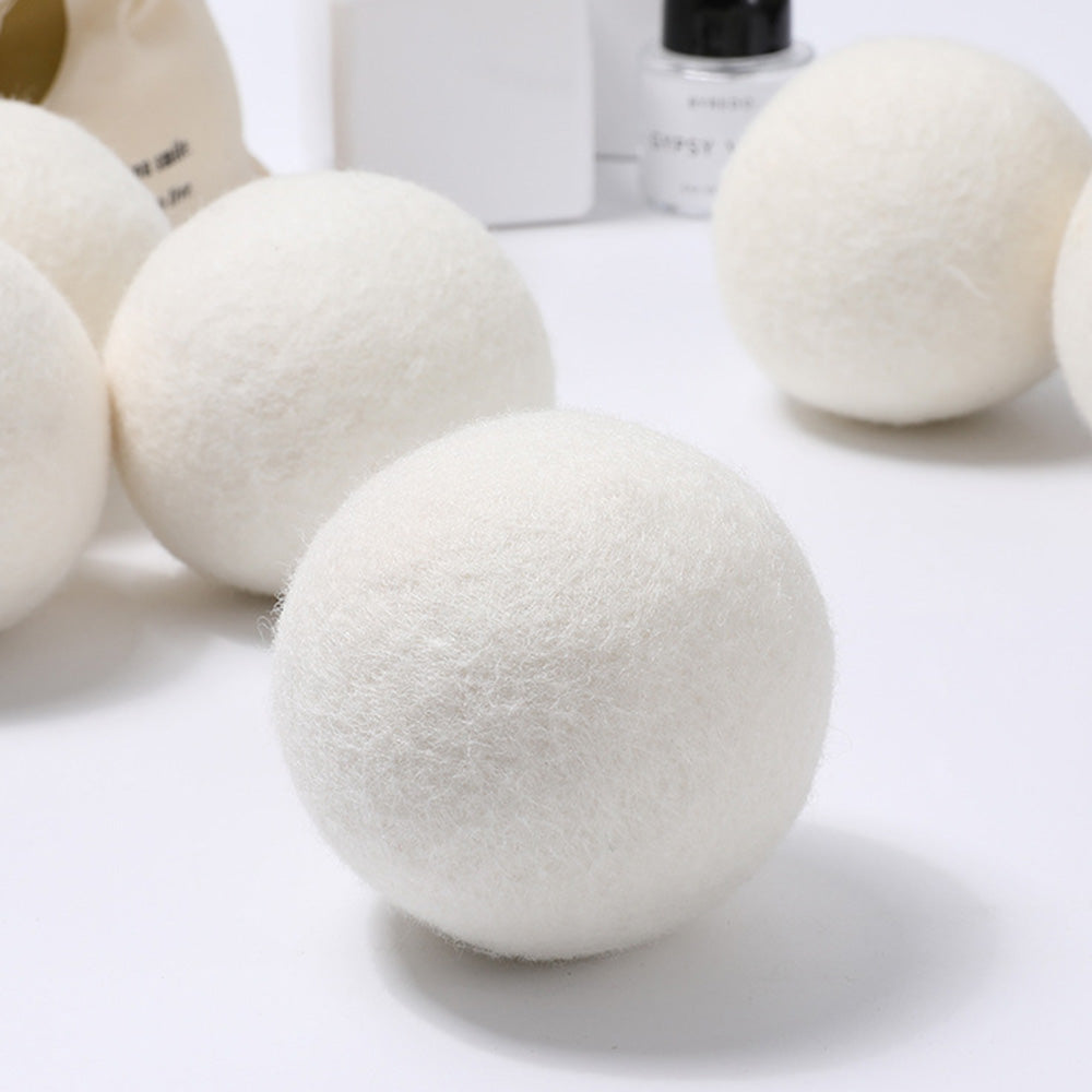 6 Pack Reusable Wool Dryer Balls for Softer Laundry and Reduced Static