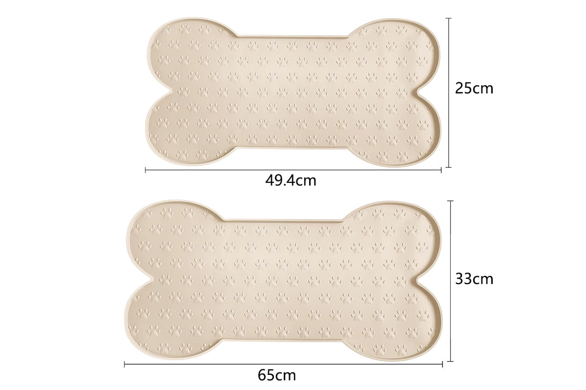 Dog Food Mats for Floors Waterproof Silicone Dog Bowl Mat with Raised Edge