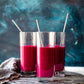 17Pcs Reusable Stainless Steel Straws Set with Cleaning Brushes and Pouch