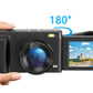 4K Digital Camera 180 Degree Flip Screen 16X Zoom 48MP Autofocus for Outdoor Photography