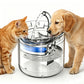 Cat Water Fountain 2L Transparent Pet Drinking Fountain