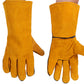 Double Layer Leather Welding Gloves Heat Resistant Fireproof Safety Gloves