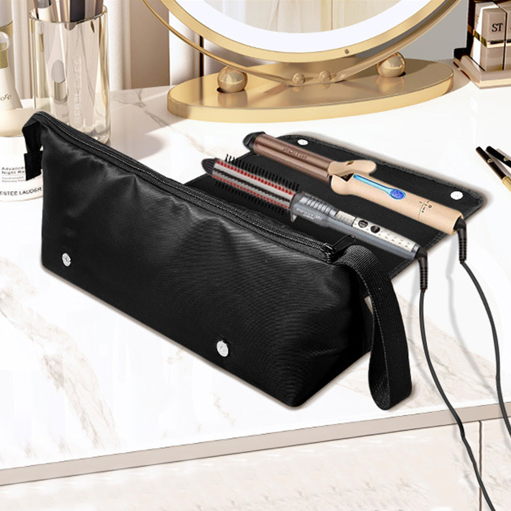 Hot Hair Tools Travel Bag with Heat Resistant Mat for Curling Iron Straightener