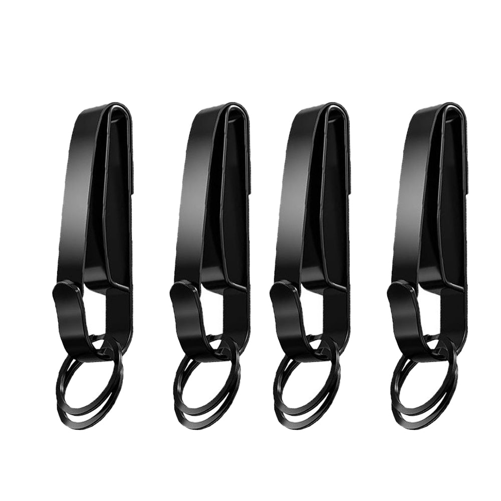 4Pcs Belt Key Holder with 2 Detachable Key Rings