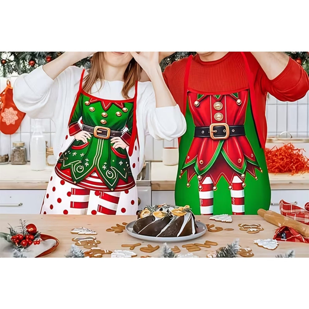 Christmas Funny Cartoon Cooking Apron for Kitchen