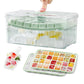56 Grid Plastic Ice Tray Mold with Scoop Ice Cube Maker Storage Container Box