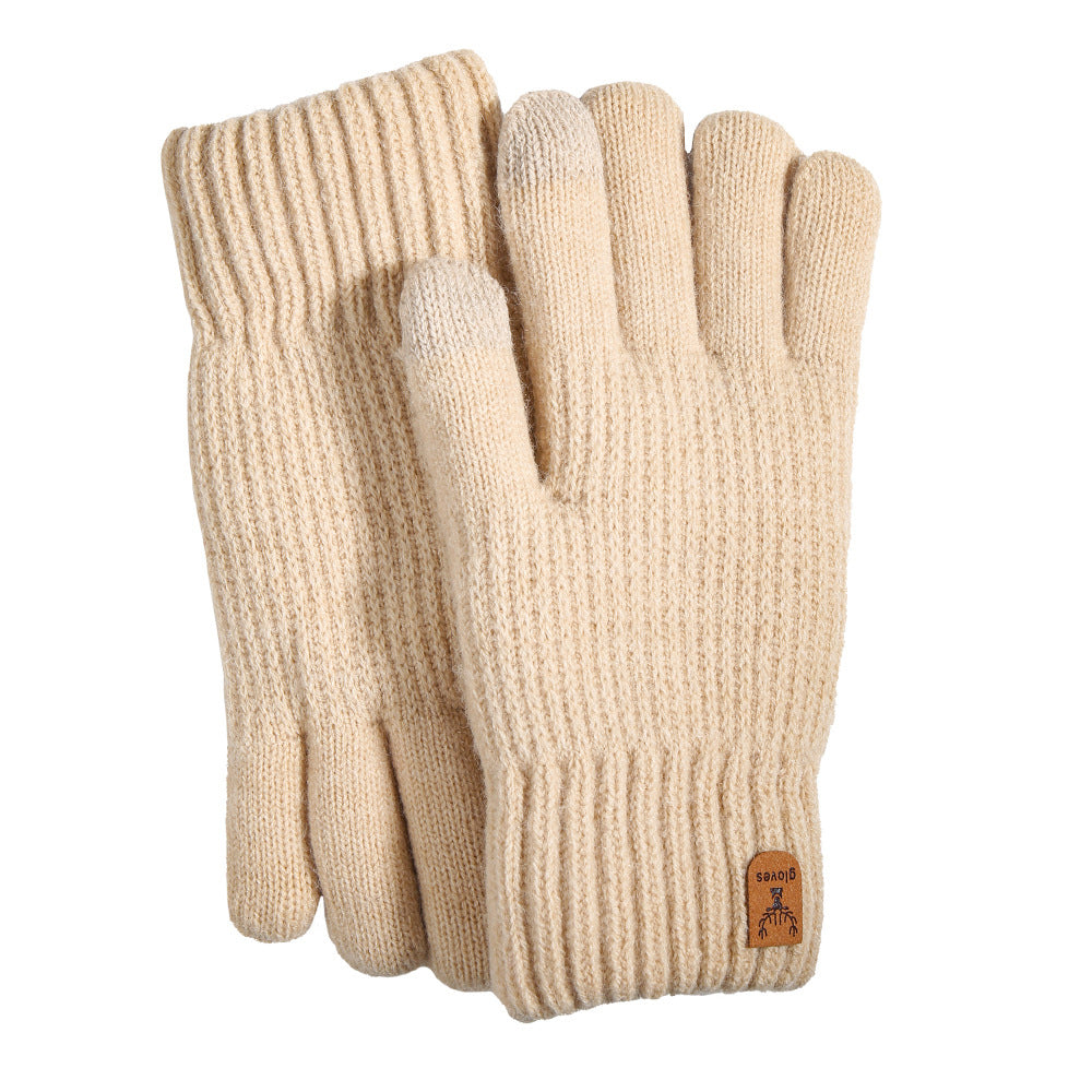 Full Finger Gloves Winter Touchscreen Plus Fleece Warm Gloves