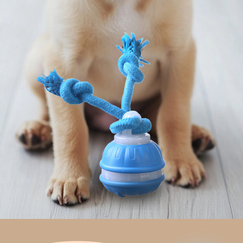 Interactive Dog Ball Toy Electronic Moving Rolling Ball Rope Chew Toy for Pet Dog
