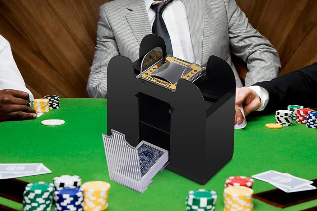 6 Deck Automatic Electric Card Shuffler Battery Operated