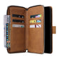 Wallet Leather Flip Cover for Samsung S26 Series with Card Slots Kickstand-Brown