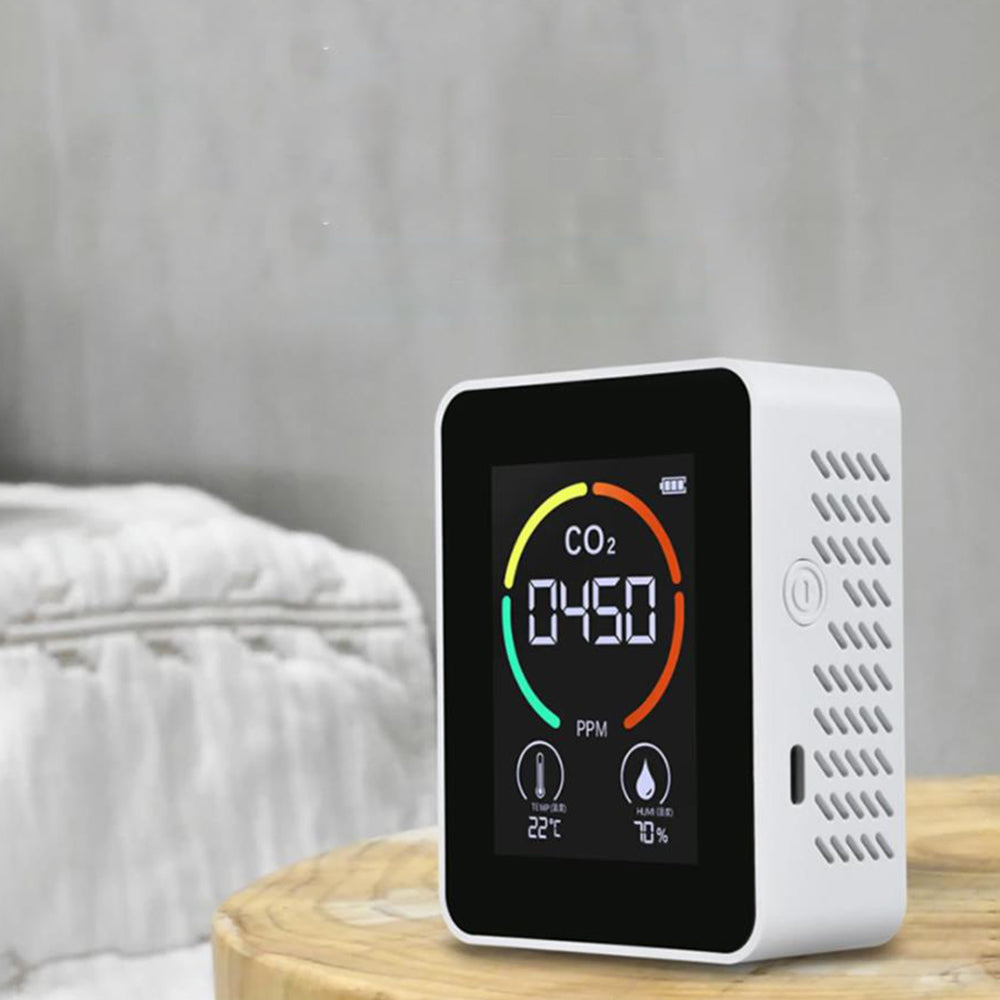 3-in-1 CO2 Meter Temperature Humidity Air Quality Monitor Detector