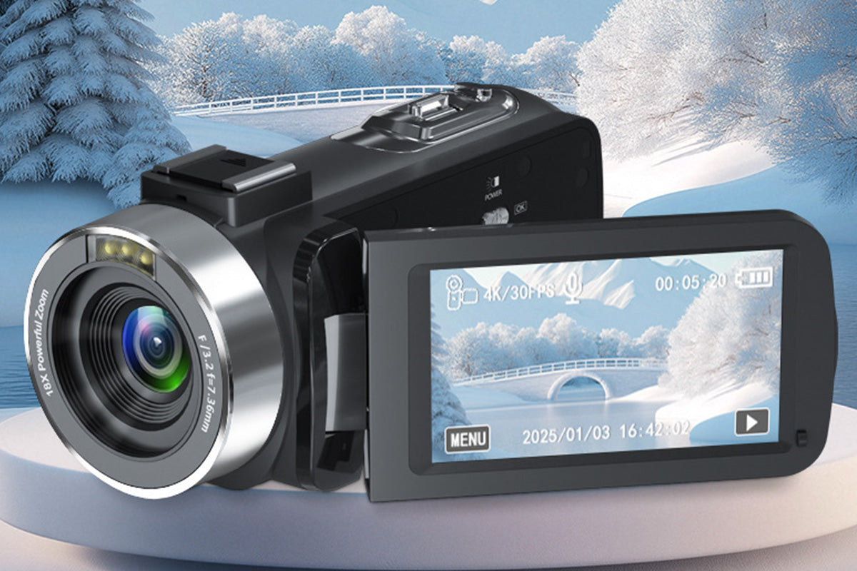 4K Video Camera Camcorder With 18x Digital Zoom And 32GB Card