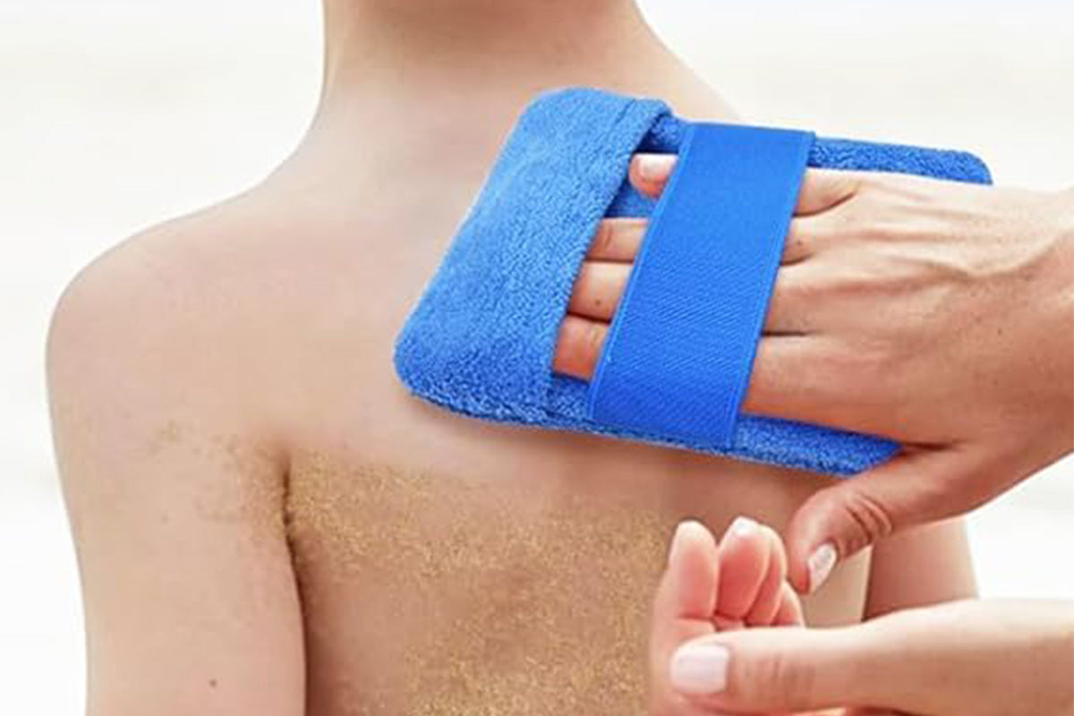 4Pcs Sand Remover for Beach Vacation Essentials Skin-Friendly Sand Removal Bags