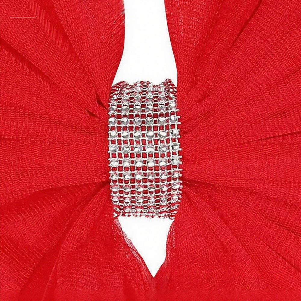 Large Red Christmas Door Bow for Outdoor Holiday Home Decoration