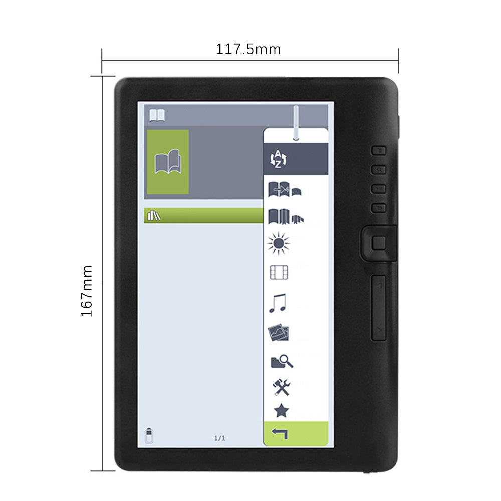 7 Inch Color Screen Ebook Reader Portable Ebook Reader with TF Card Slot