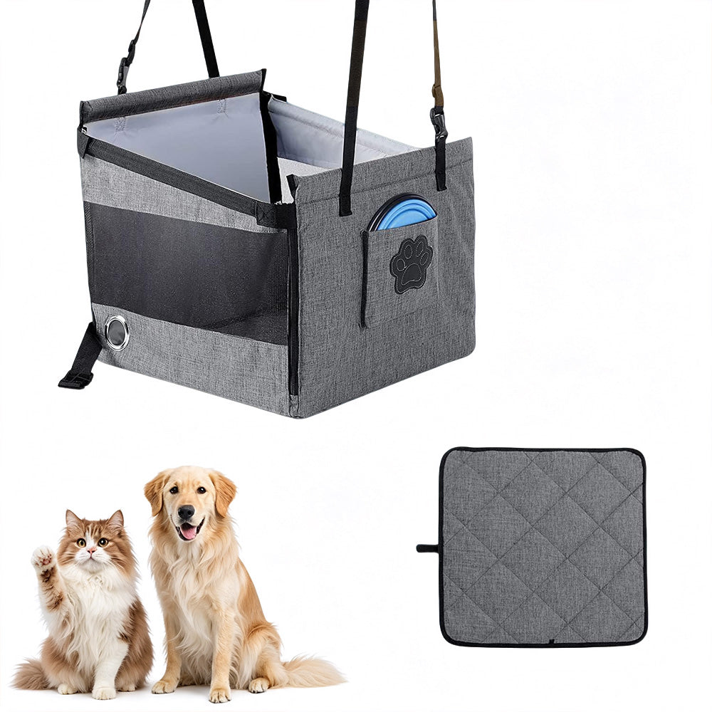 Foldable Water-resistant Dog Auto Seat Pad for Small and Medium Dogs