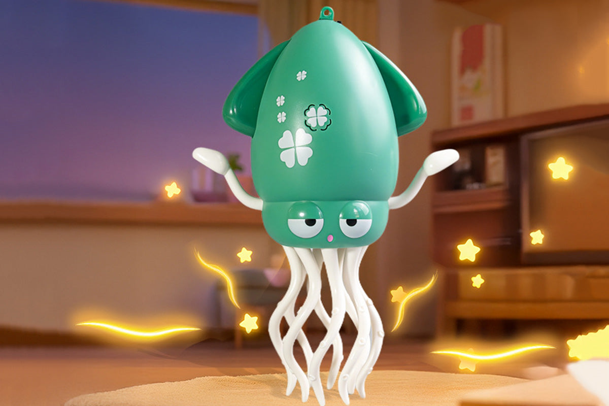 Dancing Octopus Toy Electric Crawling Octopus Tummy Time Toy Dancing Music Squid