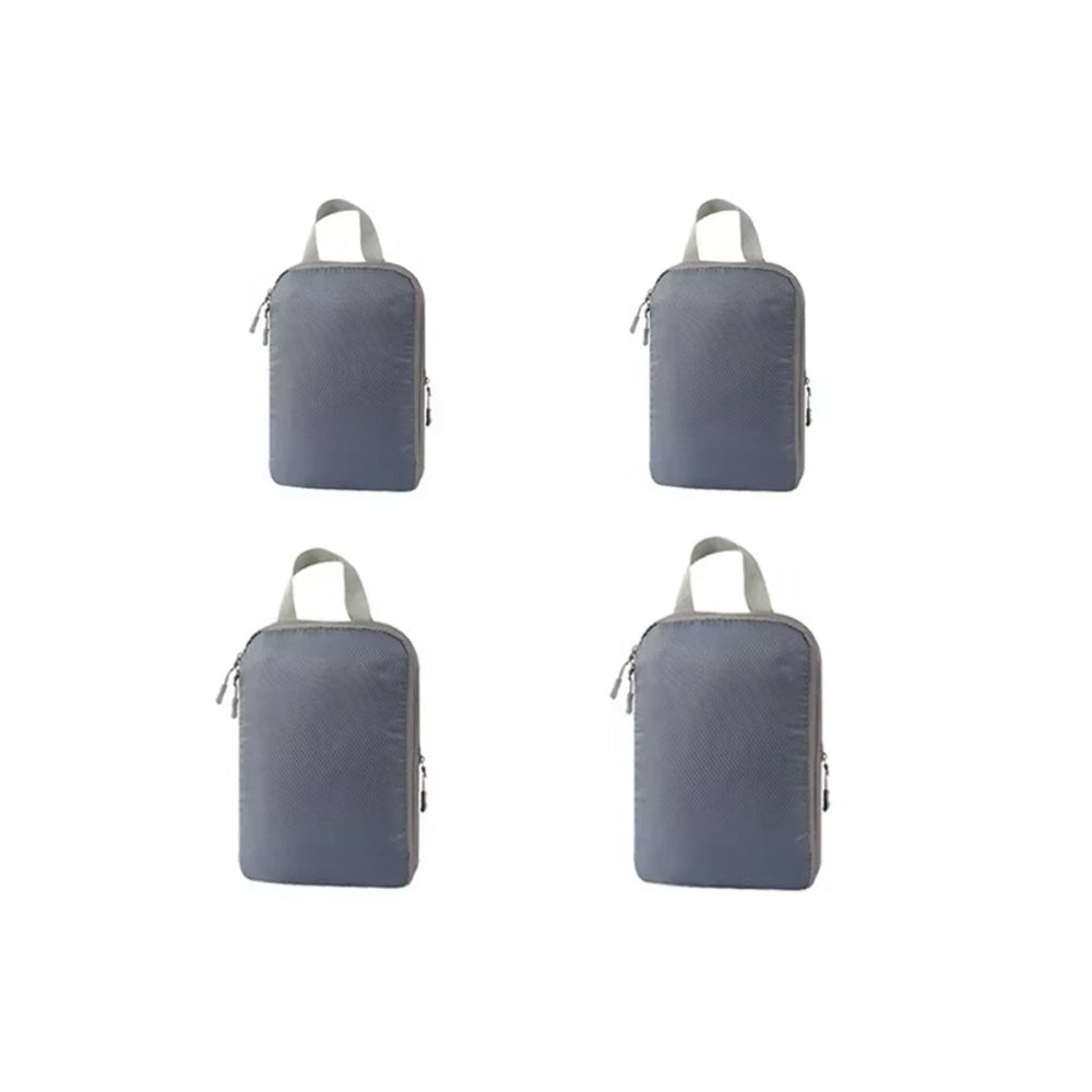 4Pcs Zipper Compression Storage Packing Bags Travel Luggage Organizers