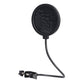 Double Layer Microphone Pop Filter Shield Round Shape Mic Mask for Studio Recording