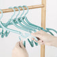 Foldable Travel Hanger Set with Clips and Storage Bag