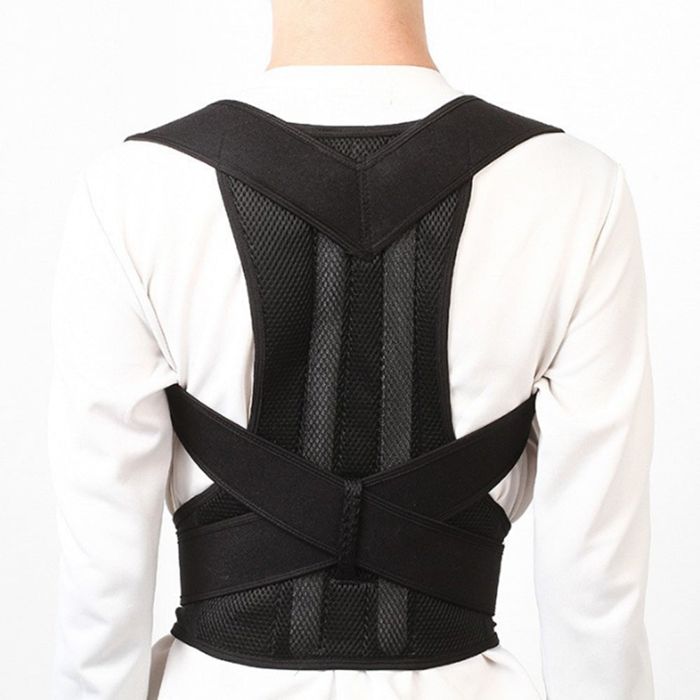 Back Posture Reminder Hook and Loop Shoulder Support Brace Belt