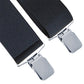 Mens X Back Elastic Suspenders with 4 Metal Clips Adjustable to 120cm