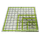 4Pcs Square Acrylic Quilting Rulers Set Green Non Slip Patchwork Sewing Templates